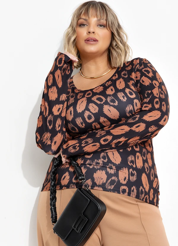 Marguerite - Blusa Onça Rabiscada em Poliflex 5