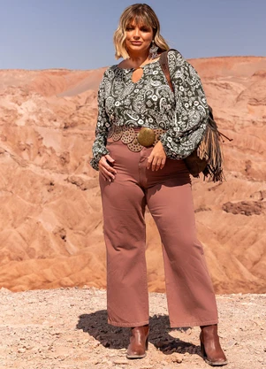 Marguerite - Blusa Paisley em Malha de Viscose - MARGUERITE
