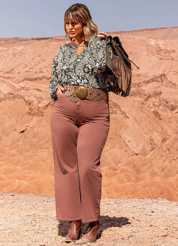 Marguerite - Blusa Paisley em Malha de Viscose 3