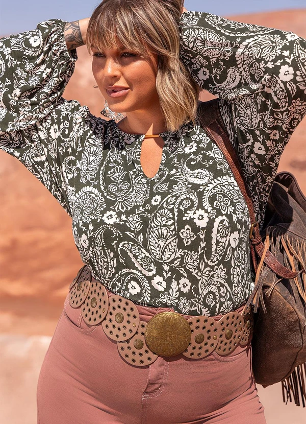 Marguerite - Blusa Paisley em Malha de Viscose 7