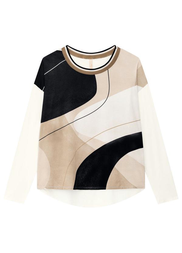 Lunender Mais Mulher - Blusa Plus Size em Malha Bege 5