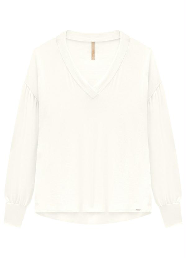Lunender Mais Mulher - Blusa Plus Size em Malha Off White 5