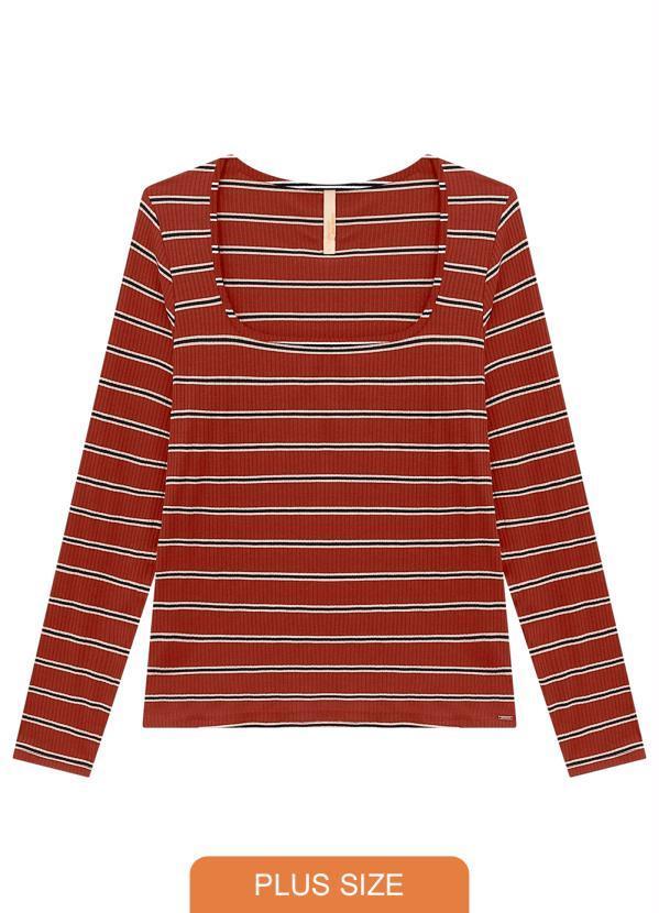 Lunender Mais Mulher - Blusa Plus Size em Malha Vermelho