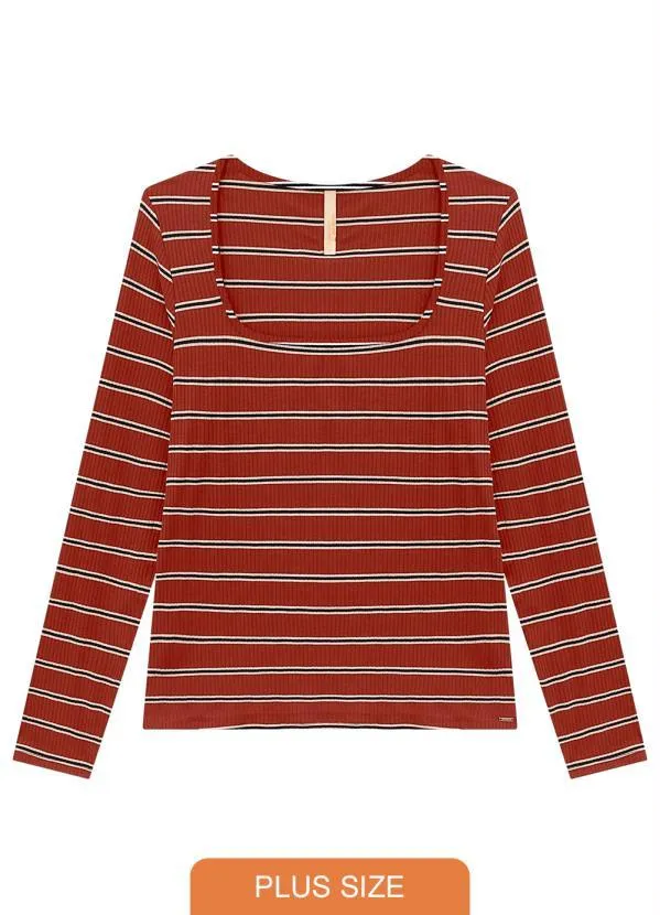 Lunender Mais Mulher - Blusa Plus Size em Malha Vermelho