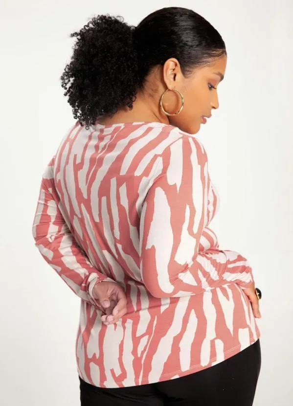 Lunender Mais Mulher - Blusa Plus Size em Viscose Laranja 2