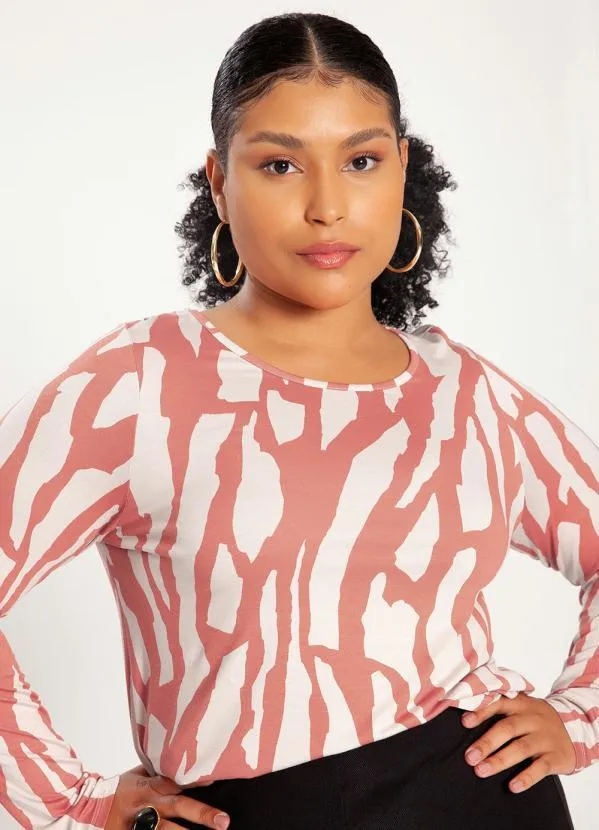 Lunender Mais Mulher - Blusa Plus Size em Viscose Laranja 4