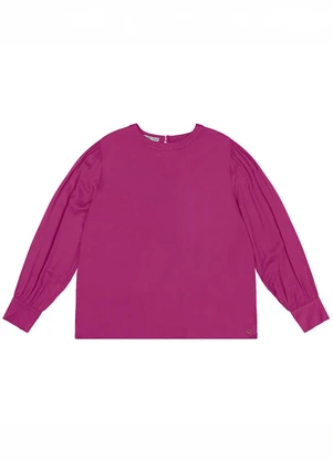 Secret Glam - Blusa Plus Size Feminina Manga Longa Roxo - SECRET GLAM