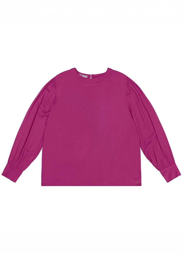 Secret Glam - Blusa Plus Size Feminina Manga Longa Roxo