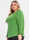 Secret Glam - Blusa Plus Size Manga Longa Verde - variação: Verde
