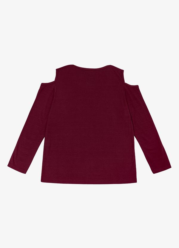 Rovitex - Blusa Plus Size Ribana Canelada Rechsul Vermelho 2
