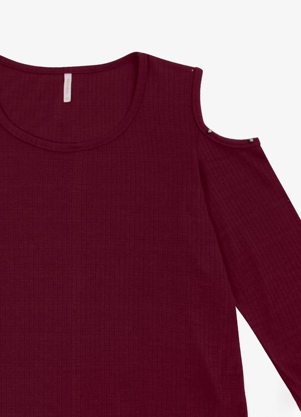 Rovitex - Blusa Plus Size Ribana Canelada Rechsul Vermelho 3