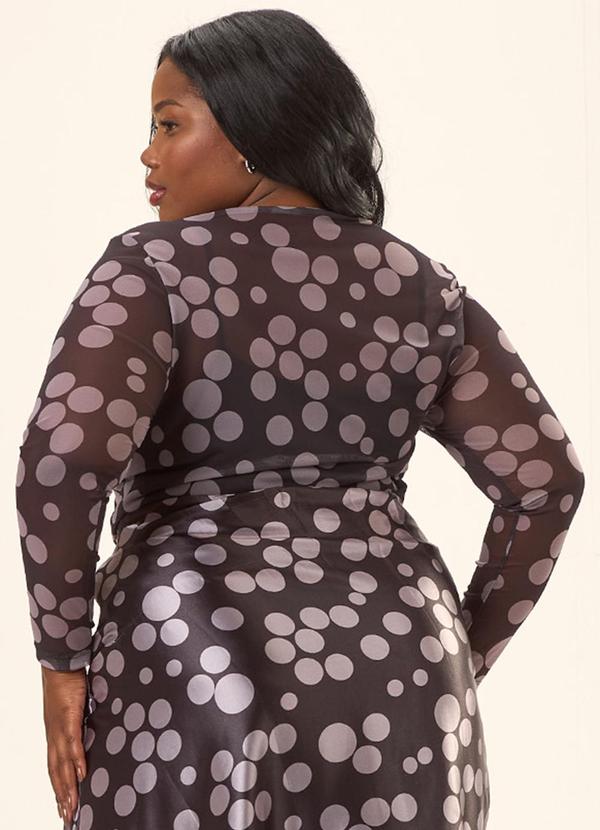 Cess - Blusa Plus Size Tule Estampado 2