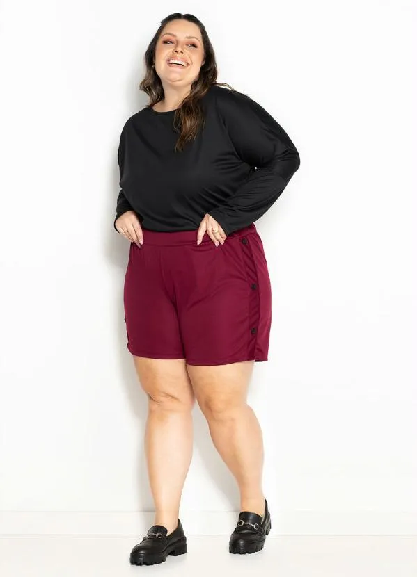 Marguerite - Blusa Preta com Mangas Longas Plus Size 2