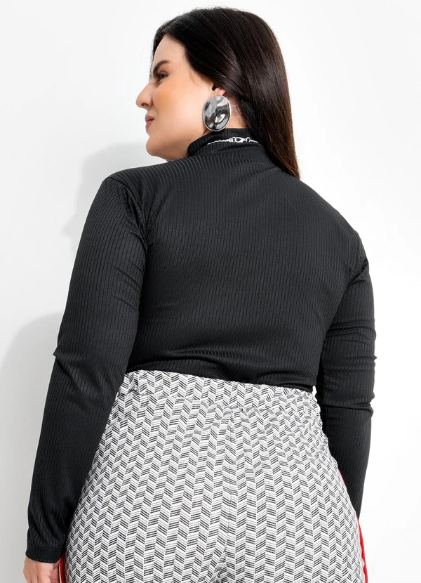 Marguerite - Blusa Preta em Canelado 2