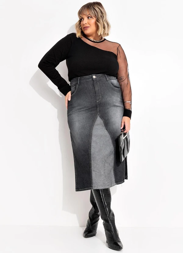 Marguerite - Blusa Preta em Cotton 2