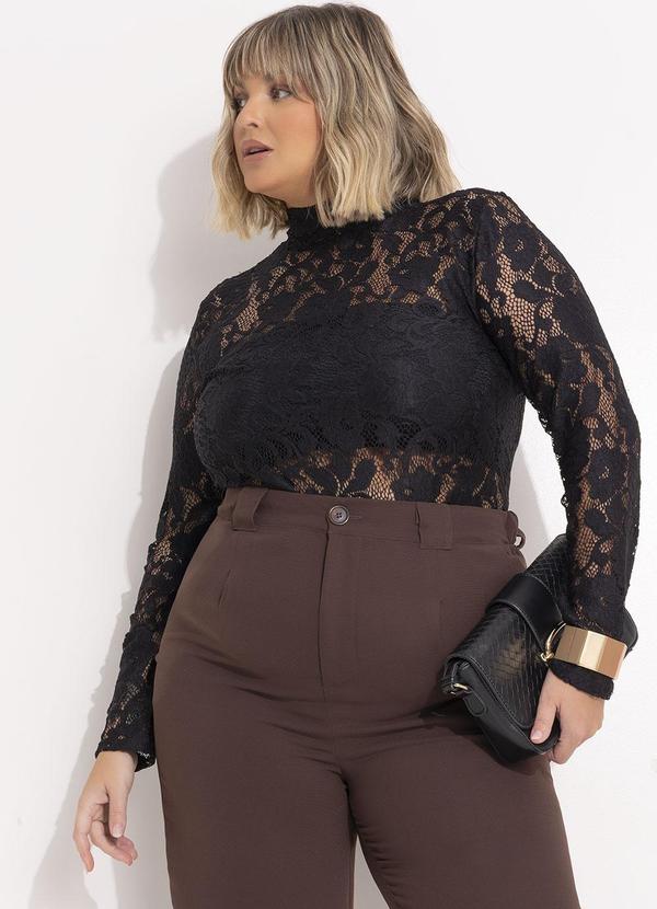 Marguerite - Blusa Preta em Renda 2