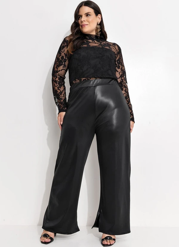 Marguerite - Blusa Preta em Renda 12