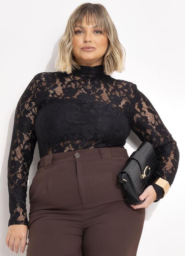 Marguerite - Blusa Preta em Renda 8