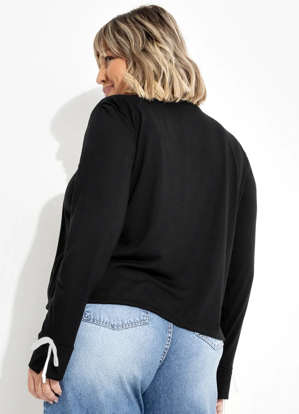 Marguerite - Blusa Preto em Poliviscose 2