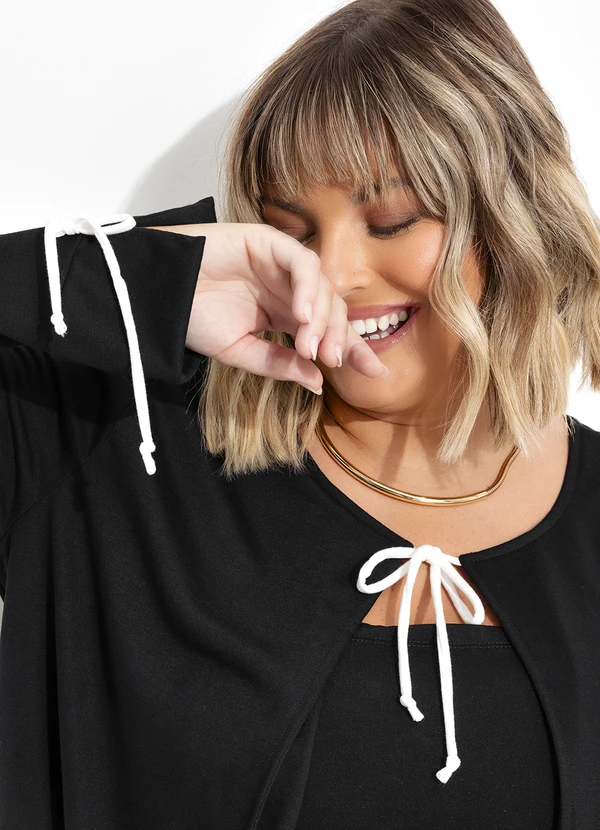 Marguerite - Blusa Preto em Poliviscose 7