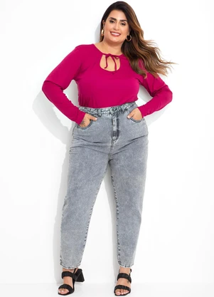 Marguerite - Blusa Púrpura em Malha - MARGUERITE