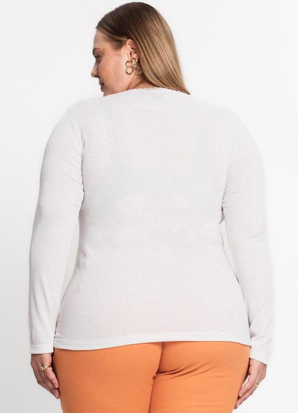 Rovitex - Blusa Ribana de Linho Plus Size Kohmar Bege 2