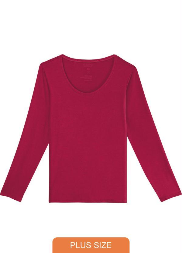 Malwee Plus - Blusa Rosa Escuro em Viscose