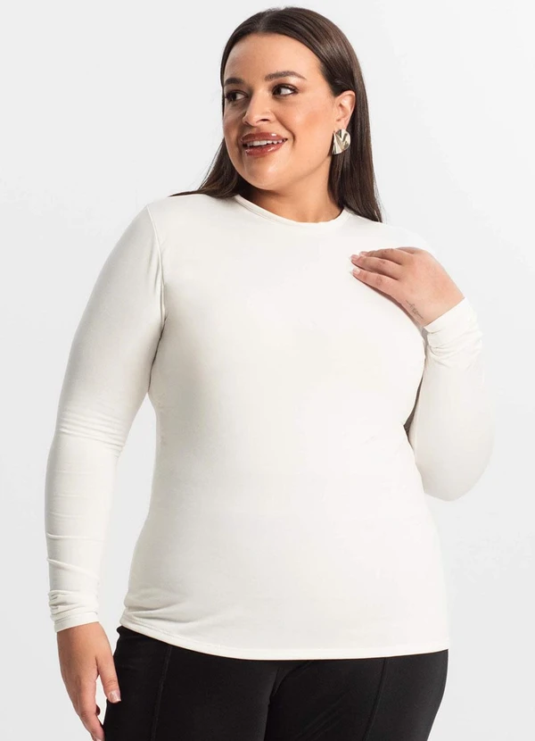Secret Glam - Blusa Térmica Feminina Plus Size Bege 4