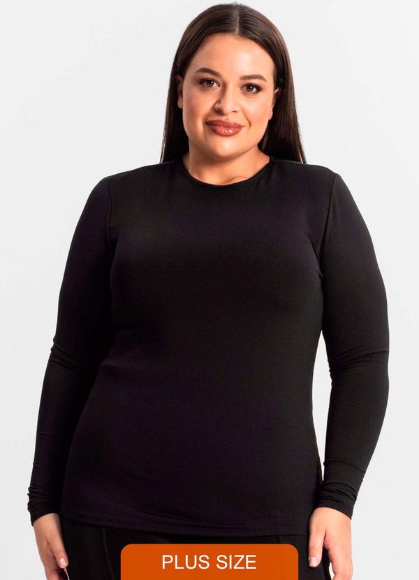 Secret Glam - Blusa Térmica Feminina Plus Size Preto