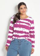 BLUSA (TIE DYE PINK) PLUS SIZE MANGAS LONGAS