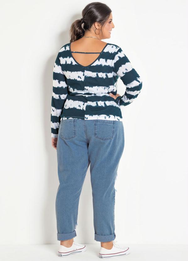 Marguerite - Blusa Tie Dye Plus Size Mangas Longas 1