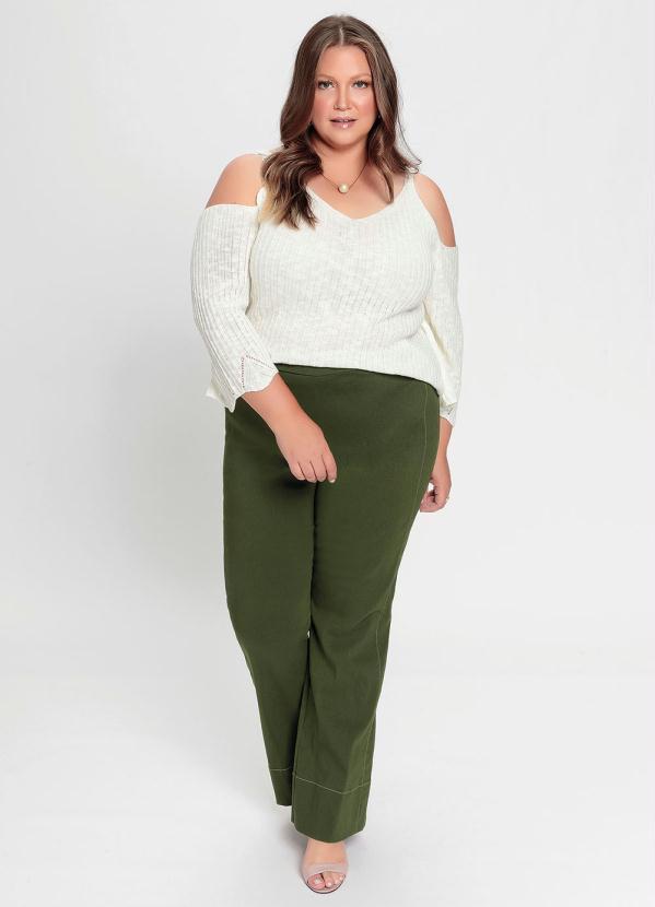 Outlet - Blusa Tricô Off White com Ombros Vazados 5