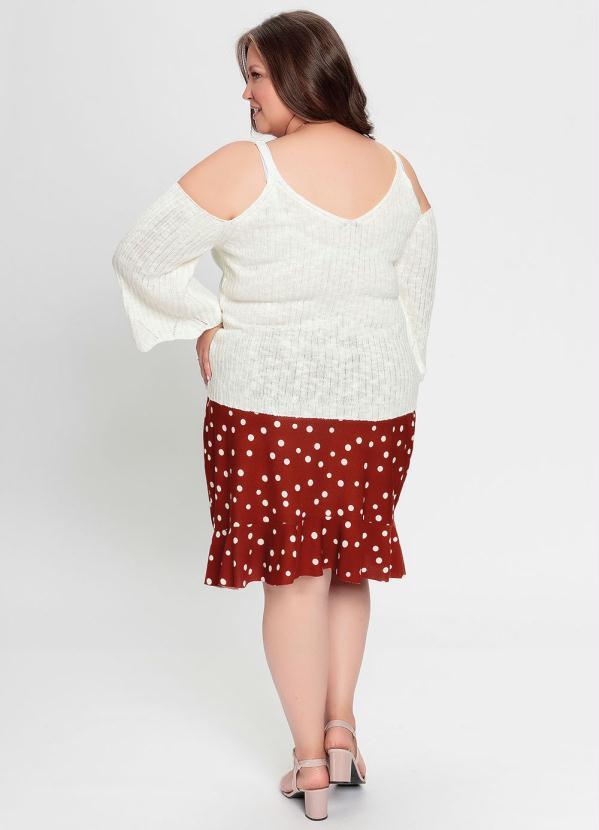 Outlet - Blusa Tricô Off White com Ombros Vazados 6