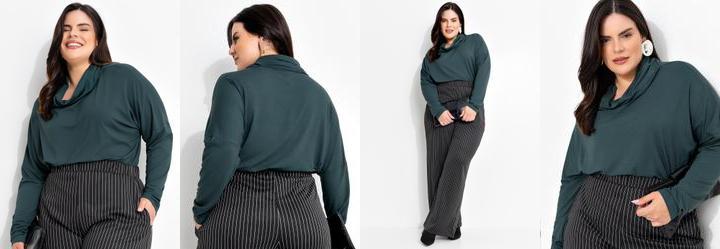 Blusa Verde em Malha de Viscose