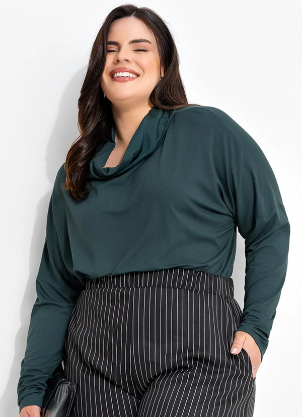 Marguerite - Blusa Verde em Malha de Viscose