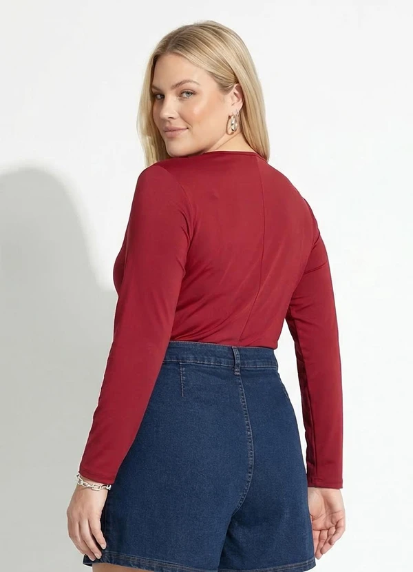 Marguerite - Blusa Vermelha em Malha Fria