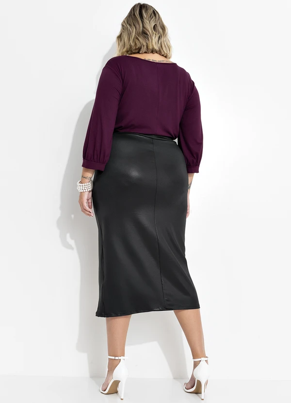 Marguerite - Blusa Vinho em Malha de Viscose 3