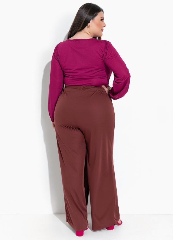 Marguerite - Blusa Vinho em Malha Piquet 2