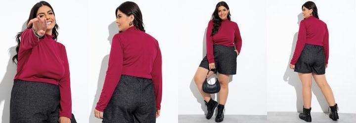 Blusa Vinho em Malha