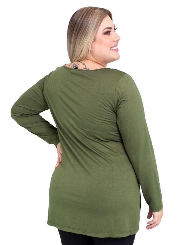 Outlet - Blusa Viscolycra Verde Vest Legging com Aplique 2