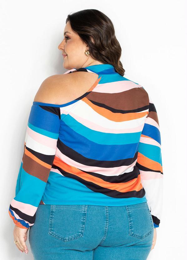Marguerite - Blusa Zebra Assimétrica com Amarração Plus Size 2