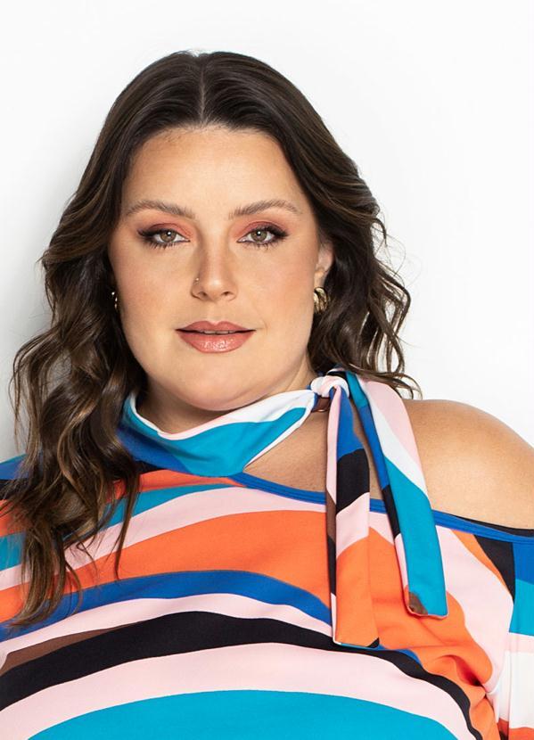 Marguerite - Blusa Zebra Assimétrica com Amarração Plus Size 3
