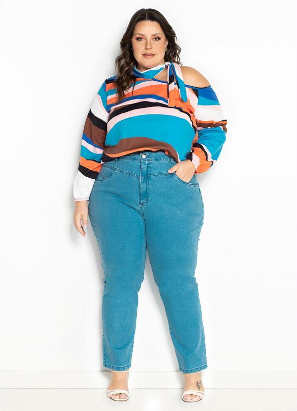 Marguerite - Blusa Zebra Assimétrica com Amarração Plus Size 4