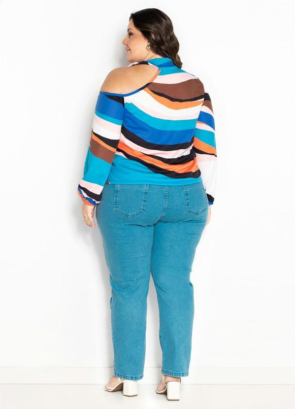 Marguerite - Blusa Zebra Assimétrica com Amarração Plus Size 5