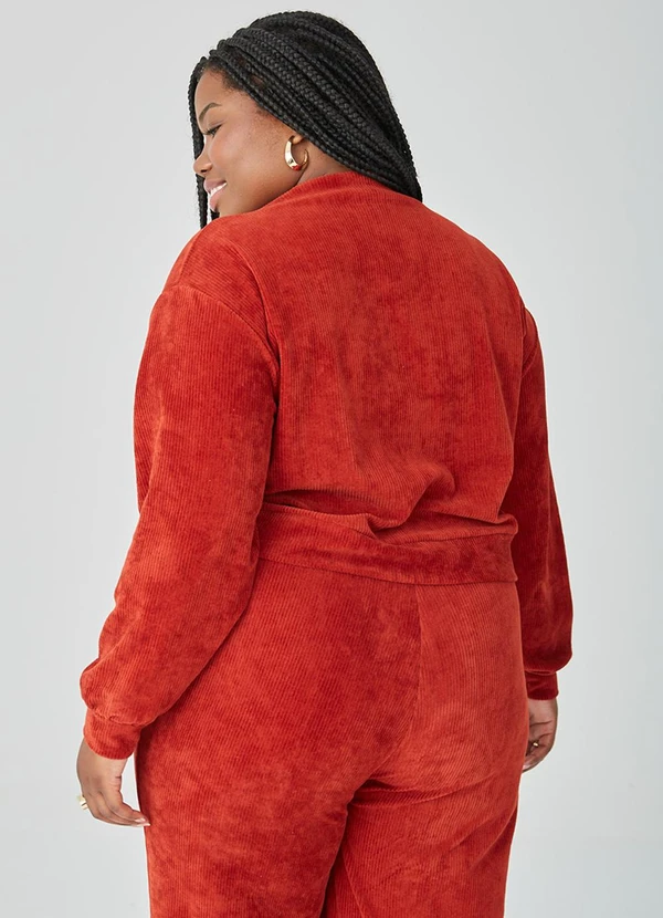 Malwee - Blusão Feminino em Plush Plus Vermelho 2