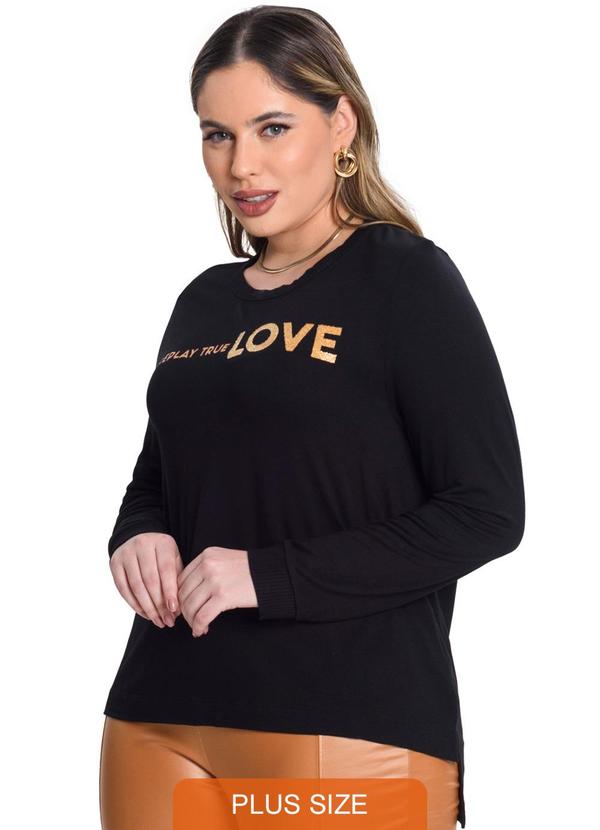 Secret Glam - Blusao Molecoton de Viscose Preto