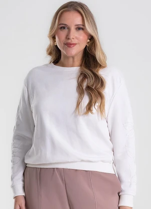 Secret Glam - Blusão Moletom Plus Size Bege - SECRET GLAM