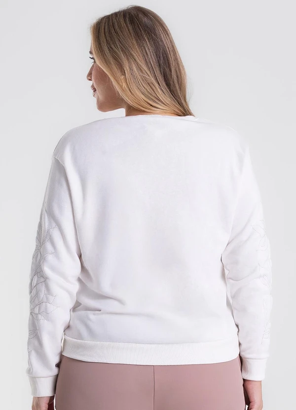 Secret Glam - Blusão Moletom Plus Size Bege 3