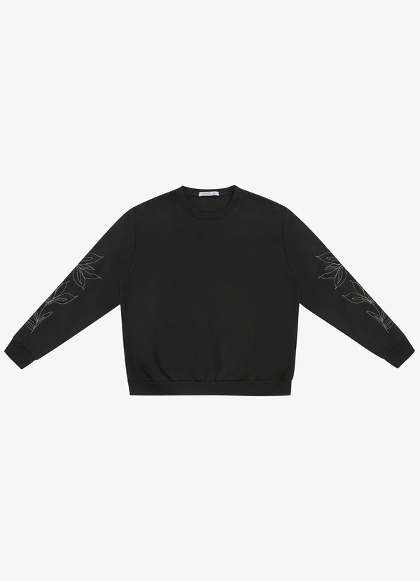 Secret Glam - Blusão Moletom Plus Size Preto 3