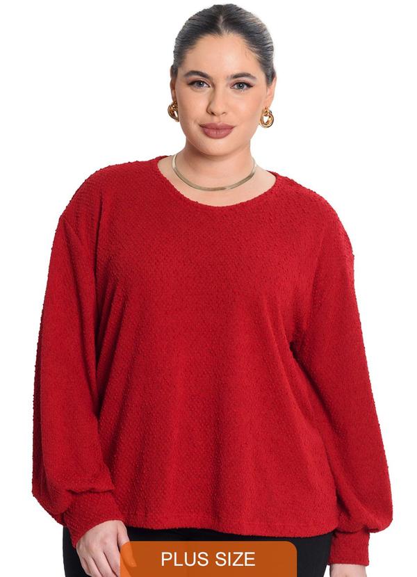 Secret Glam - Blusao Tricot Pop Vermelho